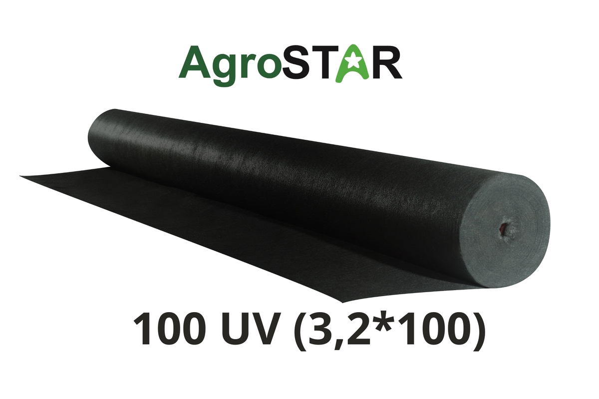 Фото товару Агроволокно"AgroStar"100 UV чорне(3.2*100)*