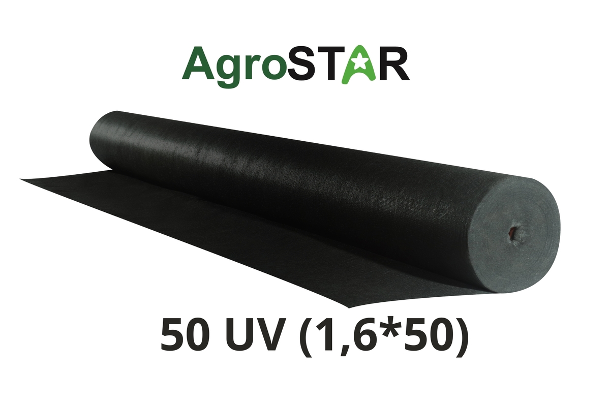 Фото товару Агроволокно"AgroStar"50 UV чорне(1,6*50)*