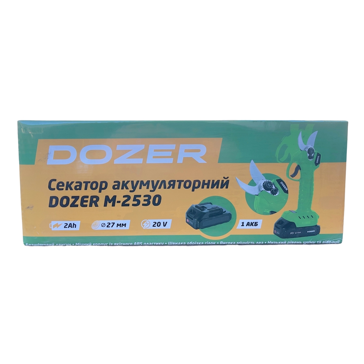 Мініатюра товару Секатор акумуляторний "DOZER" М-2530, 1 АКБ