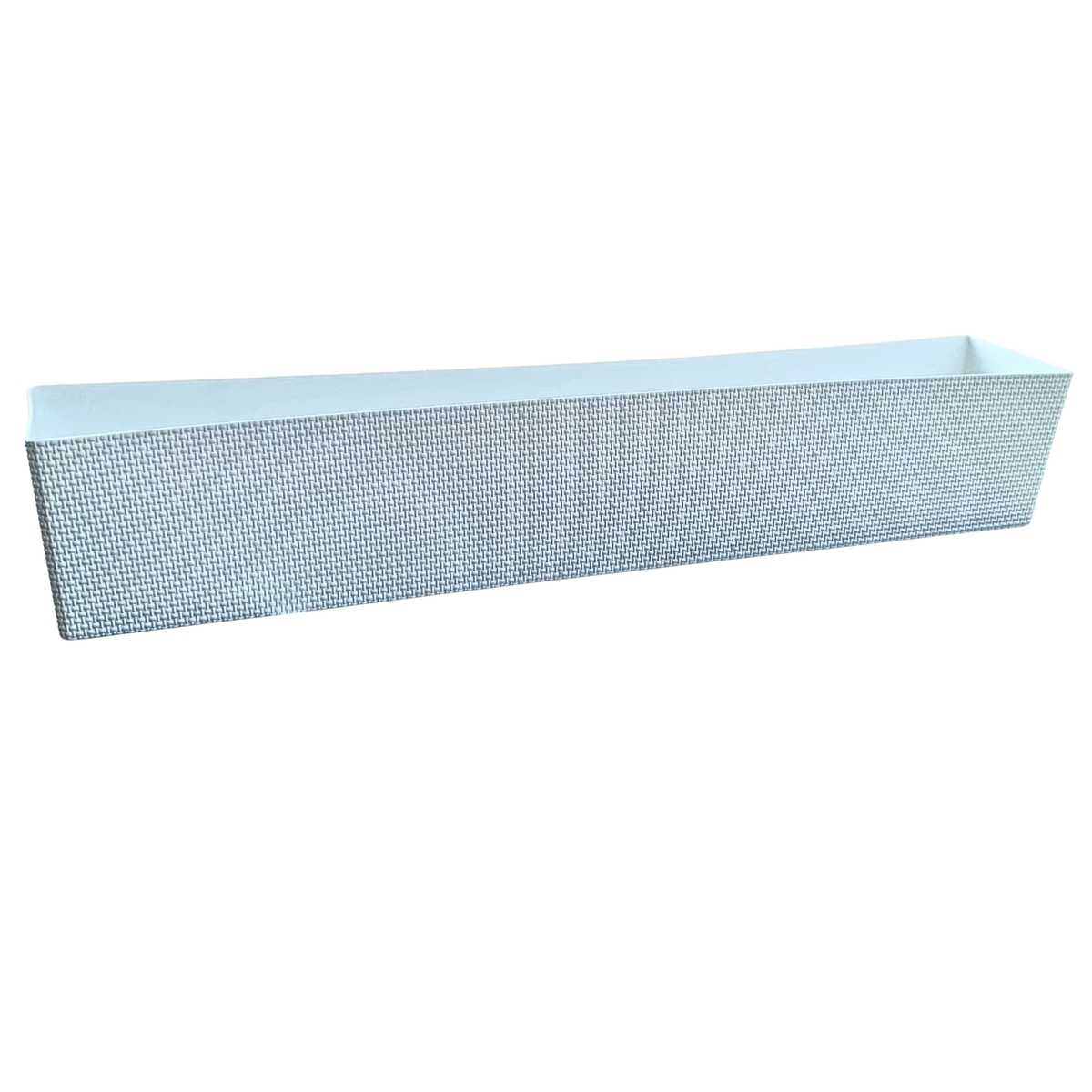 Фото товару Горщик балконний HomeStar Канна 80, з вставк,білий