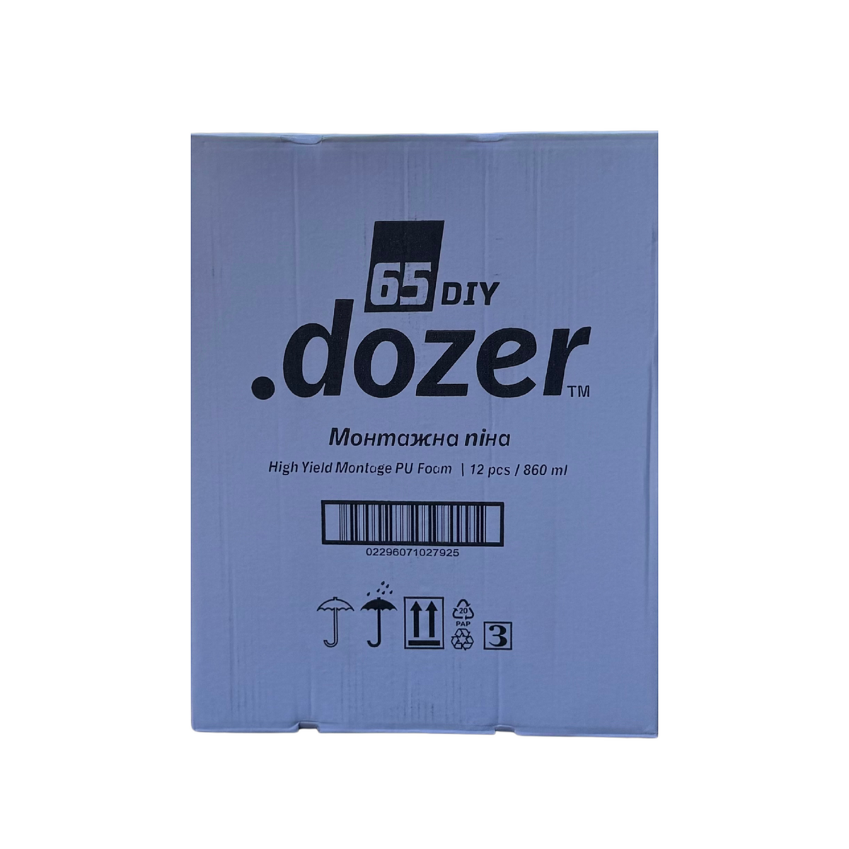 Фото товару Піна монтажна Dozer - 65 л (860 мл) (12шт/ящ)
