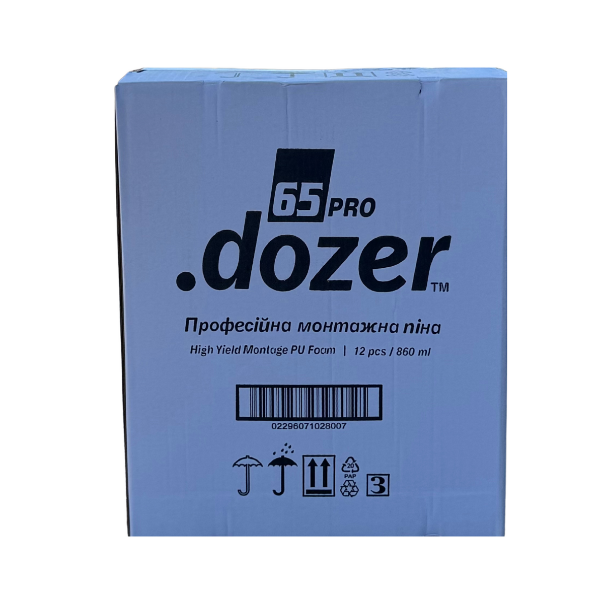 Фото товару Піна монтажна Dozer Profi - 65 л (860 мл)(12шт/ящ)