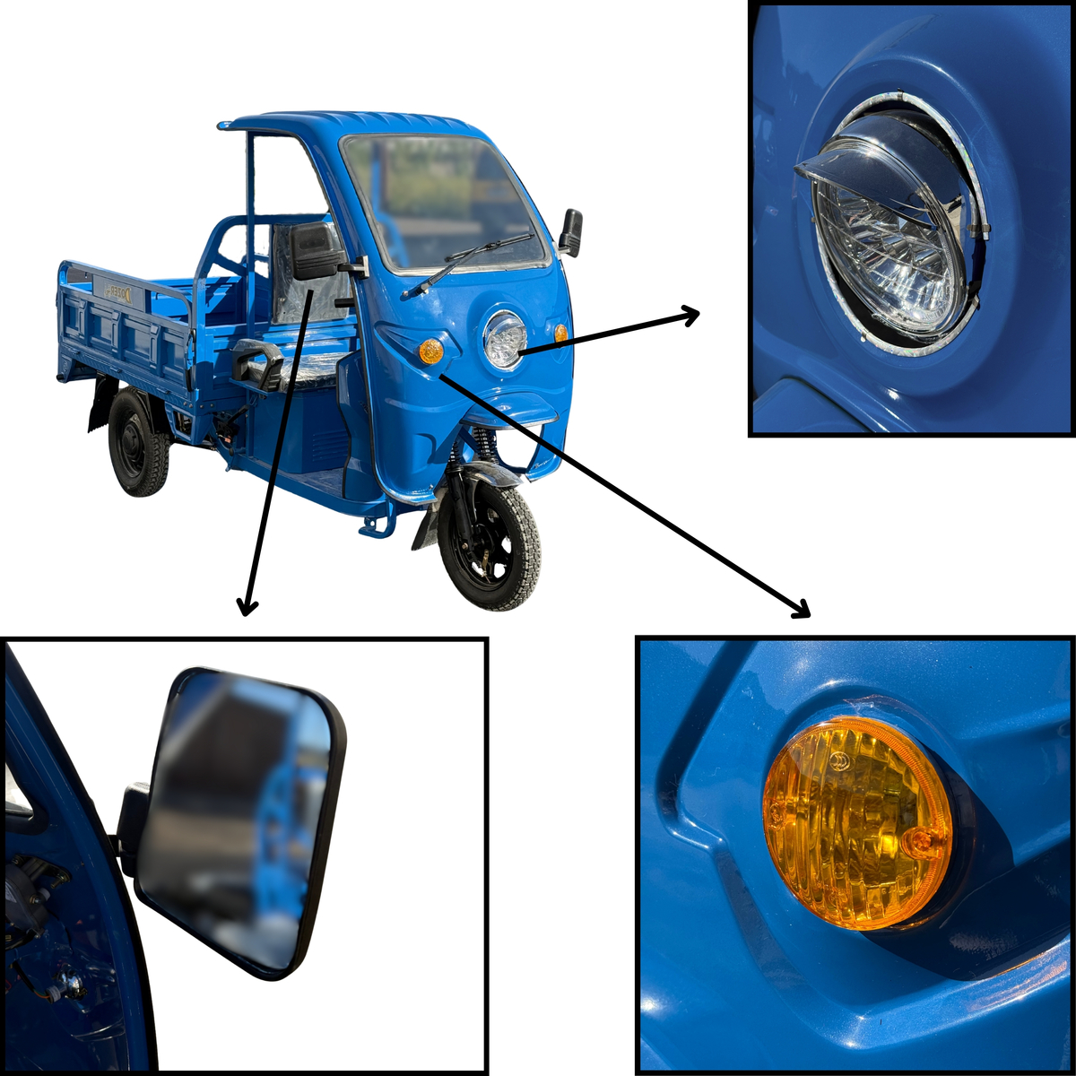 Мініатюра товару Кабіна для електротрицикла вантажного DOZER Mod 2Е