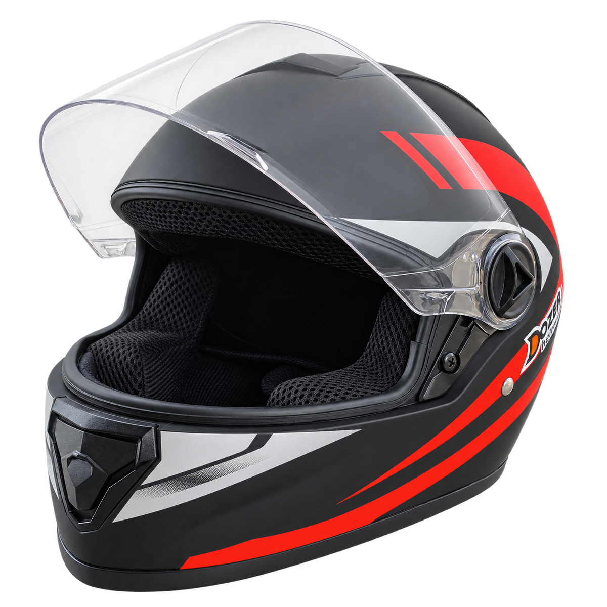 Фото товару Мотошолом HF-112 L 59-60 см (червоний)